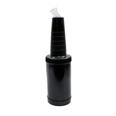 TableCraft 8032BKBK Complete Unit, quart, includes: container easy grip neck, clear pour spout, and black color-coded cap, dishwasher safe, polyethylene