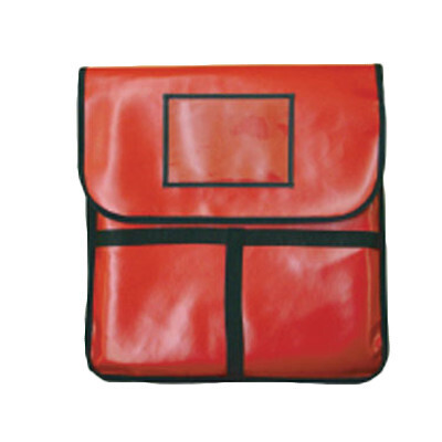 Thunder PLPB024  Pizza Delivery Bag, 24&quot; x 24&quot; x 5&quot;, holds (2) 22&quot; pizzas, velcro fasteners, ventilation holes, foam insulated, leatheroid pvc, with nylon edges, T-strap handle, red