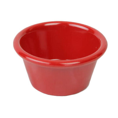 Thunder ML536PR1 Ramekin, 2-1/2 oz. capacity, 2-7/8&quot; dia., round, smooth, break-resistant, dishwasher safe, BPA free, melamine, pure red