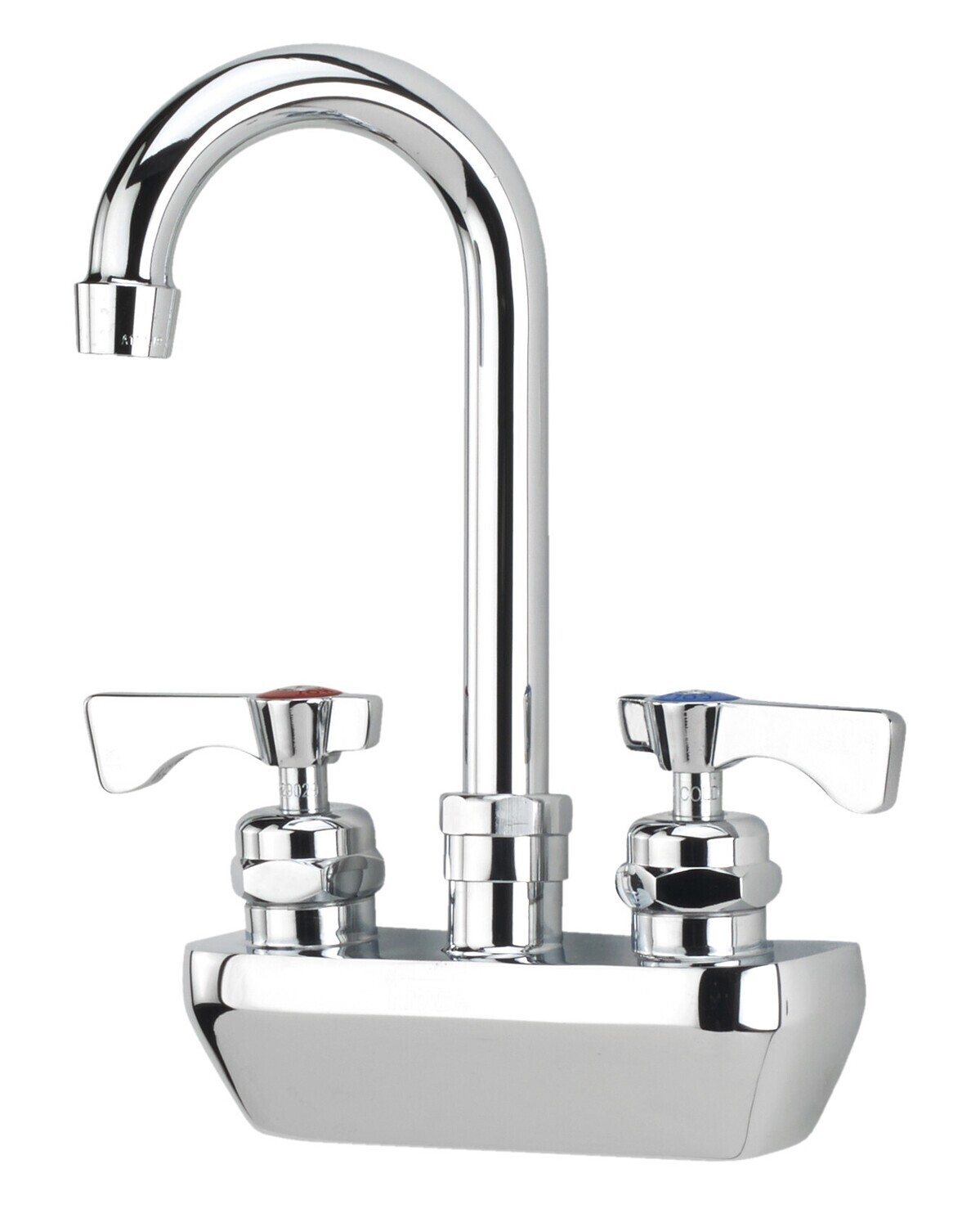 Krowne 14-400L Royal Series Faucet, Splash-Mounted, 4&quot; Centers, 3.5&quot; Gooseneck Spout