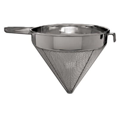 Royal Industries ROY-CCF-12 China Cap Strainer, 12&quot; dia., fine mesh, pan hook, stainless steel