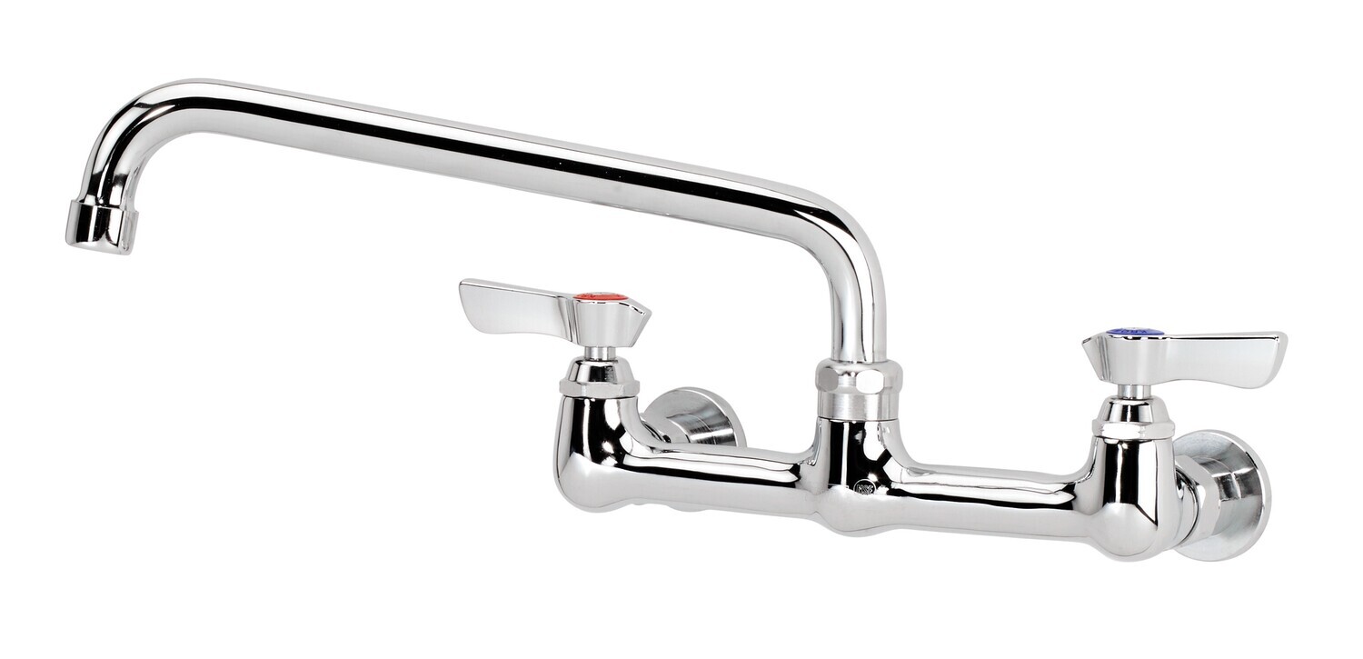 Krowne 12-810L  Silver Series Faucet, splash-mounted, 8&quot; centers, 10&quot; swing spout, quarter-turn ceramic cartridge valve, low lead compliant