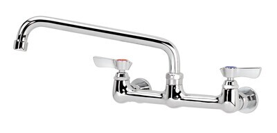 Krowne 12-810L  Silver Series Faucet, splash-mounted, 8" centers, 10" swing spout, quarter-turn ceramic cartridge valve, low lead compliant