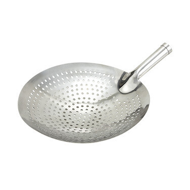 Winco SC-12 Skimmer, 12&quot; dia. round, perforated, stainless steel