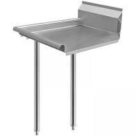 Klinger&#39;s Trading CDT-48L  Clean Dishtable, straight design, 48&quot;W x 30&quot;D, 16/304 stainless steel top, 9&quot;H backsplash, stainless steel legs &amp; crossrails, ETL-Sanitation