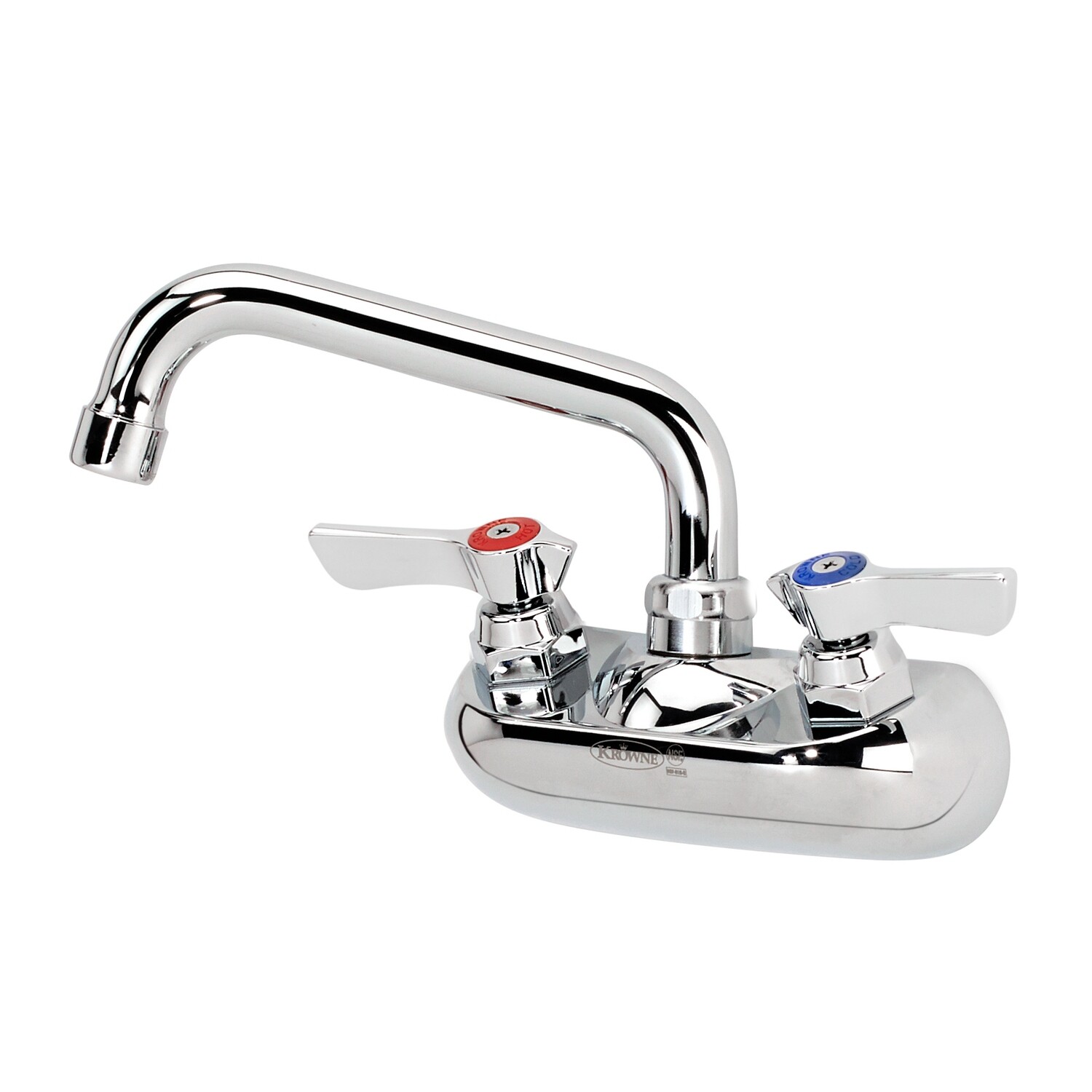 Krowne 10-406L Silver Series Faucet, Splash-Mounted, 4&quot; Centers, 6&quot; Swing Spout