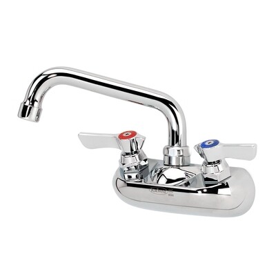 Krowne 10-406L Silver Series Faucet, Splash-Mounted, 4" Centers, 6" Swing Spout