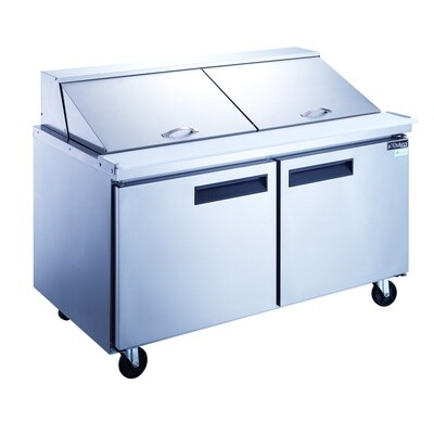Dukers DSP60-24M-S2 Mega Top Sandwich/Salad Prep Table, 2-Section, 60&quot;