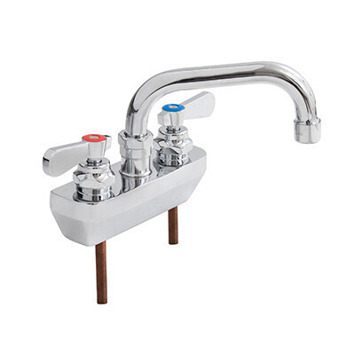 John Boos PBF-4SM2-6LF-X Heavy Duty Faucet, Splash Mount, 6&quot; Swing Spout, 4&quot; Centers