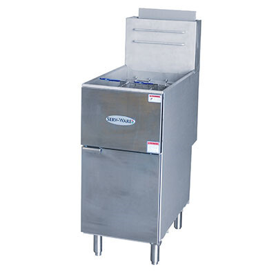 Serv-Ware SGF-50-L Floor Model Fryer, Gas Propane, 50lbs Oil Capacity