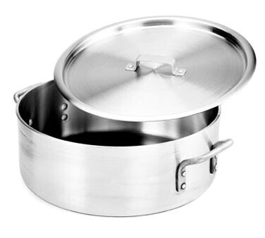 Crestware BZR40 Brazier &amp; Cover, 40 qt., 24-1/4&quot; dia. x 5-3/4&quot; deep, extra heavy weight 5.0mm thick 3003 aluminum, NSF