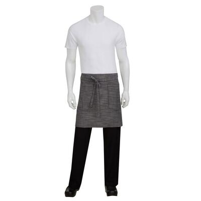 Chef Works AHWXX012BSL0 Corvallis Bistro Apron, Black-Steel Gray