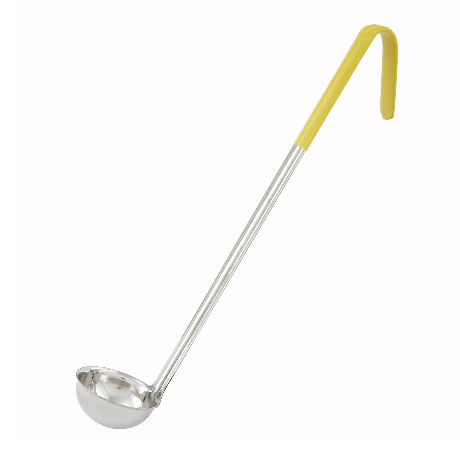 Winco LDC-1  Color-Coded Ladle, One-Piece, Stainless Steel, 12&quot; Yellow Handle, 1 oz.