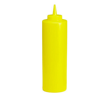 TableCraft 12463M WideMouth Squeeze Bottle, Yellow, 24 oz.