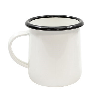 TableCraft Enamelware Collection  Mug, Vitreous Porcelain, 6 oz.