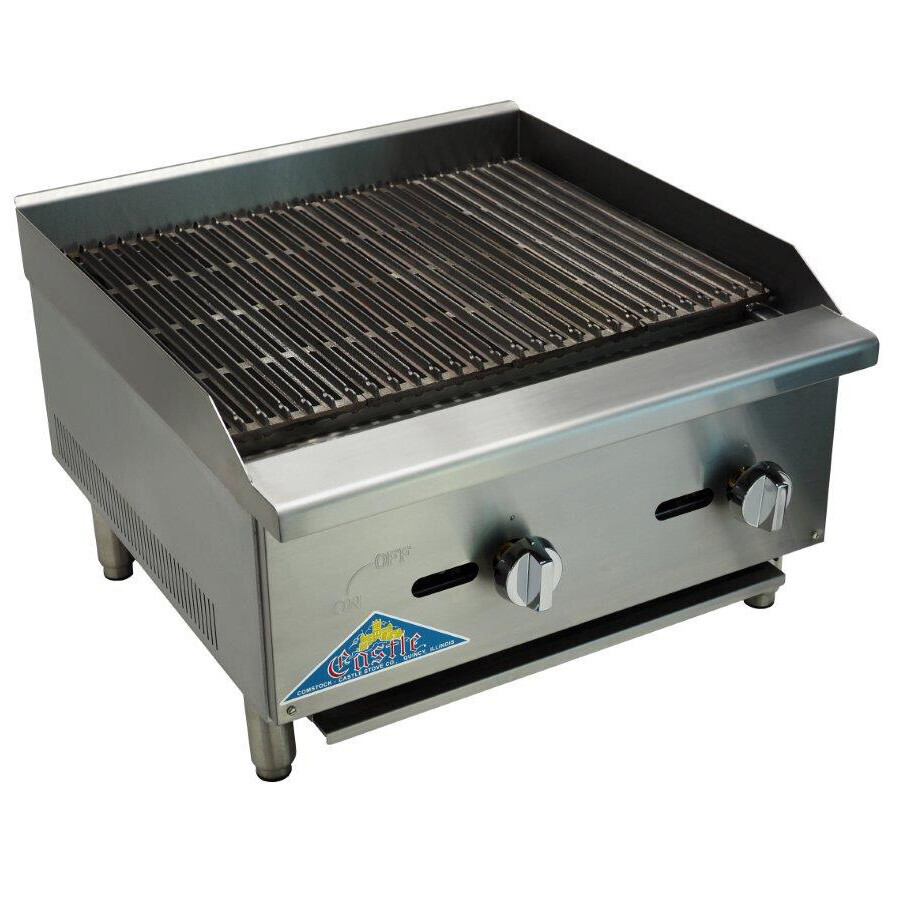 Comstock-Castle CCELB24 Charbroiler, lava Rock, Countertop, Natural Gas