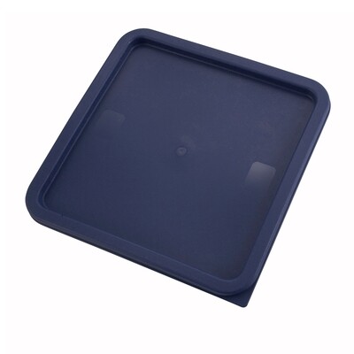 Winco PECC-128  Food Storage Container Lid, Blue, Square, Polyethylene, Fits12, 18 &amp; 22 qt.