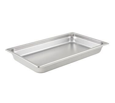 Winco SPJL-102 Anti-Jamming Steam Table Pan, Full Size, Stainless Steel, Standard Weight, 2-1/5&quot; Deep