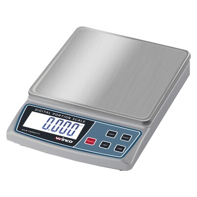 Winco SCAL-D22 Portion Control Scale, digital, 22 lb. capacity, 2-1/2&quot; x 1&quot; LCD display with backlight, removable 6&quot; x 6&quot; stainless steel platform