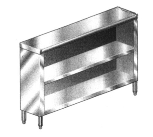 Klinger&#39;s DC-1560 Trading Dish Cabinet, Open Base, 60&quot; W x 15&quot; D x 35&quot; H