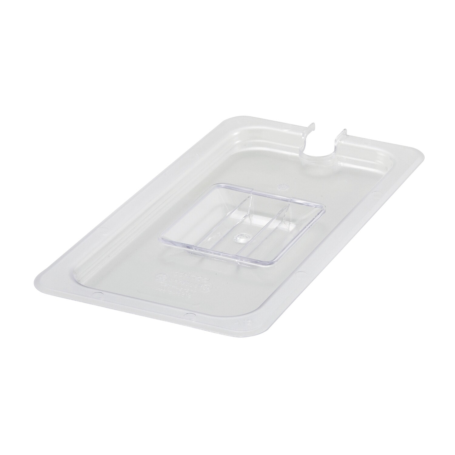 Winco SP7300C  Poly-Ware™ Food Pan Cover with Handle, Slotted, Polycarbonate, 1/3 size