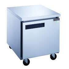 Dukers DUC29F  Undercounter Freezer, reach-in, one-section, 29-1/8"W x 31-1/2"D x 35-7/8"H, bottom mount self-contained refrigeration, digital temperature control, 0°F (-18°C) to -8°F (-22°C) temperat