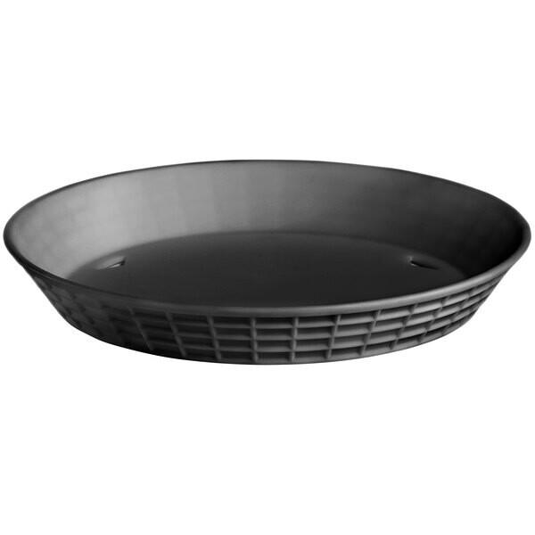 TableCraft 137512BK Platter Basket 12&quot; dia. x 1-1/2&quot;H Round