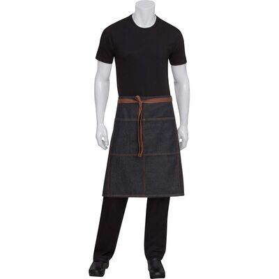 Chef Works AW049BLK0 Memphis Bistro Apron, Denim Black