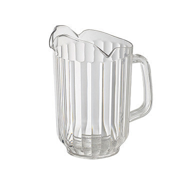 Winco WPCT-60C Clear Water Pitcher, 3-Spout, Polycarbonate, 60 oz
