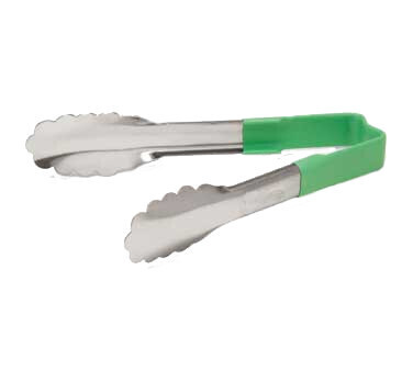 Vollrath Utility Tongs, All-Natural Antimicrobial, 6&quot; , Stainless Steel