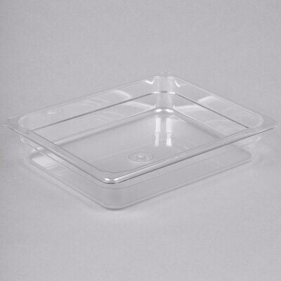 Thunder Group PLPA8122   Food Pan, 1/2 size, 2-1/2" deep, shatter and scratch resistant, dishwasher safe, polycarbonate, clear