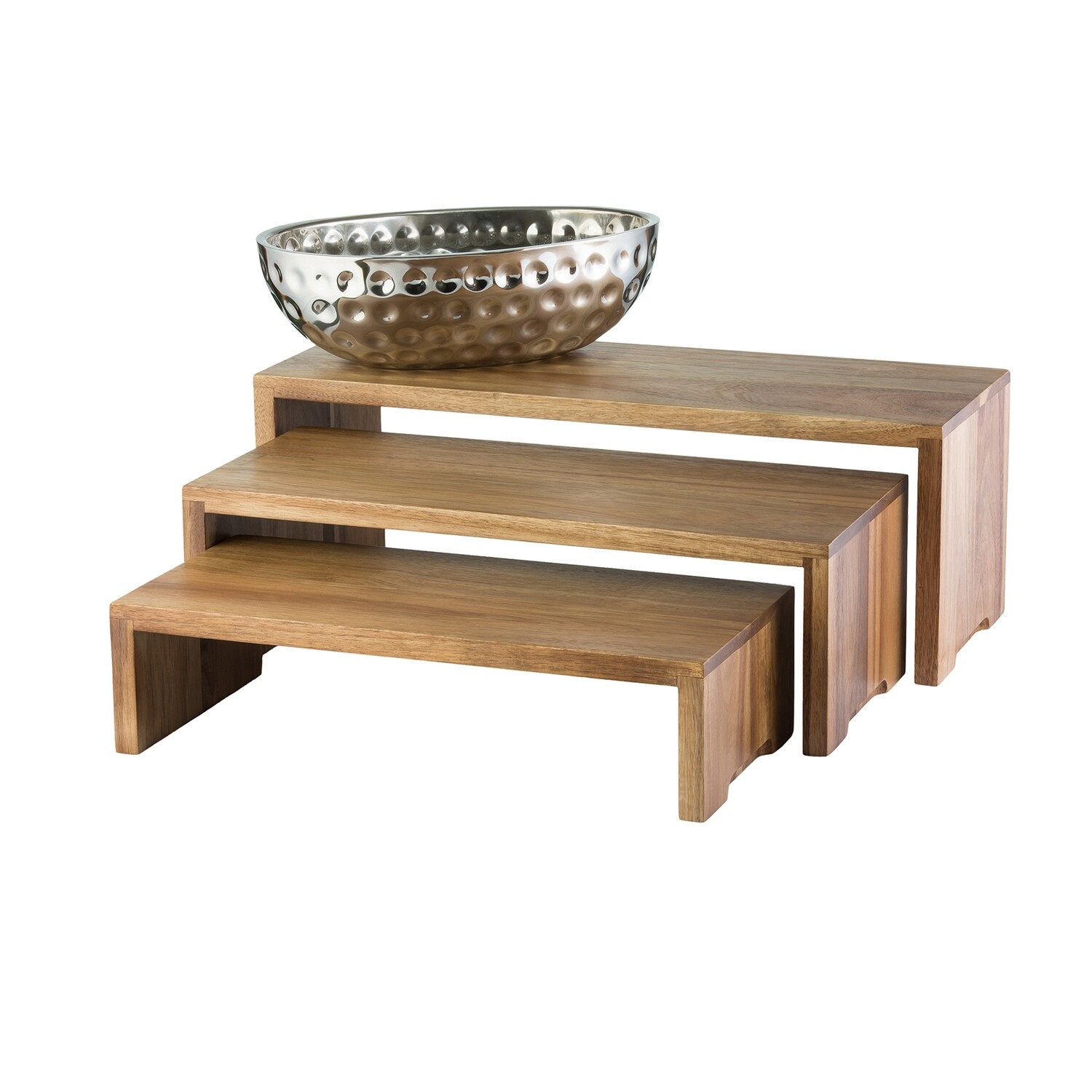 TableCraft RACA300 Cascade Risers, 3 Piece Nesting Set