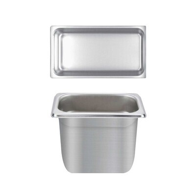 Thunder STPA4136 Steam Table Pan, 1/3 size, 6" deep, anti-jam, 25 gauge, 18/8 stainless steel,