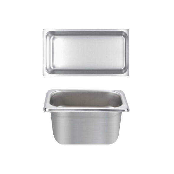 Thunder STPA2134 Steam Table Pan, 1/3 size, 4&quot; deep, anti-jam, 22 gauge, 18/8 stainless steel