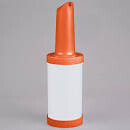 Carlisle PS601NC24 Store &#39;N Pour 1 Qt. White Container with Orange Spout