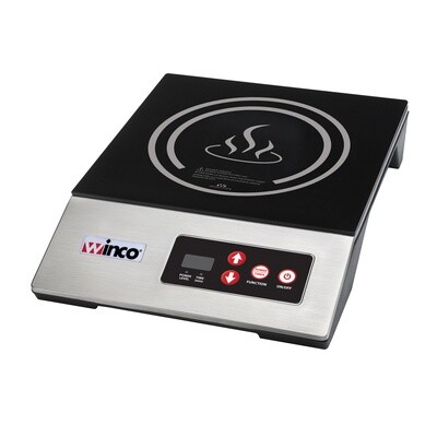 Winco EIC-400E  Commercial Induction Cooker, electric, ceramic glass surface, easy-touch control pad, up to 180 minute timer, plastic/stainless steel