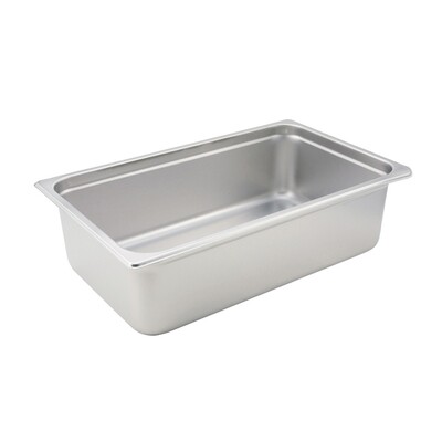 Winco SPJM-106  Steam Table Pan, full size, 20-3/4" x 12-3/4" x 6" deep, 24 gauge, anti-jamming, 18/8 stainless steel