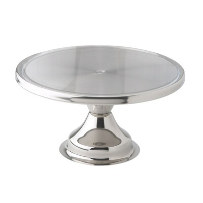 Winco CKS-13 Cake/Pie Stand Display, Round, Stainless Steel, Assembly Required, 13&quot;