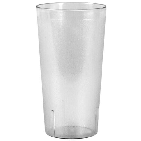 Thunder Group PLTHTB032TC  Tumbler, 32 oz., tall, textured exterior, scratch and impact resistant, stackable, dishwasher safe, plastic, clear