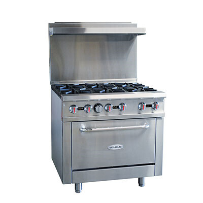 Serv-ware SGR-6B Restaurant Range, Natural Gas, 36&quot;