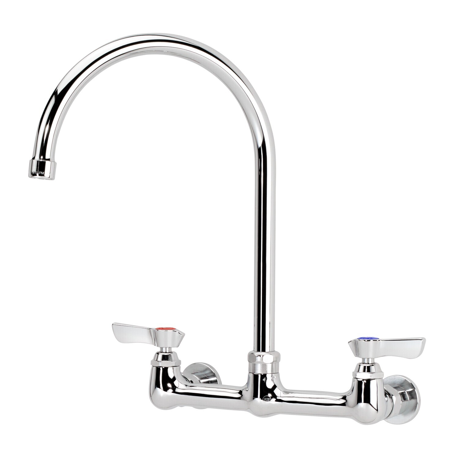 Krowne 12-802L Silver Series Faucet, Splash-Mounted, 8&quot; Centers, 8.5&quot; Gooseneck Spout