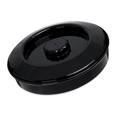Carlisle 047003 Black Polycarbonate Tortilla Server with Interlocking Lid,  7.25"