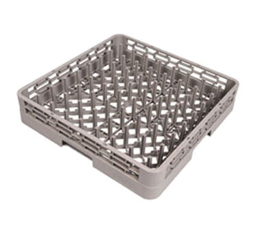 Crestware RBPT Dishwasher Plate & Tray Rack, peg, closed-end, chemical resistant polymers, handgrips, gray
