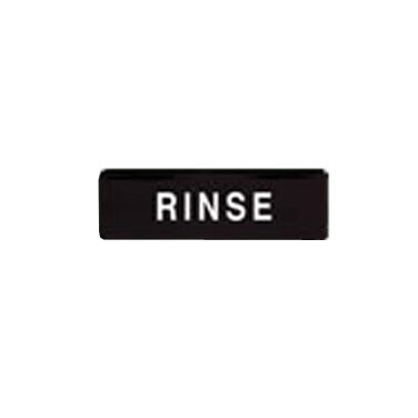 Winco SGN-327 Information Sign, 9" x 3"H, "RINSE", white imprint on black