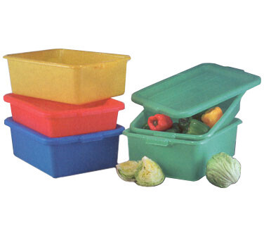 Vollrath 1535C04 Food Storage Box, 5&quot; Drain and 7&quot; Box &amp; Snap on Lid, Blue