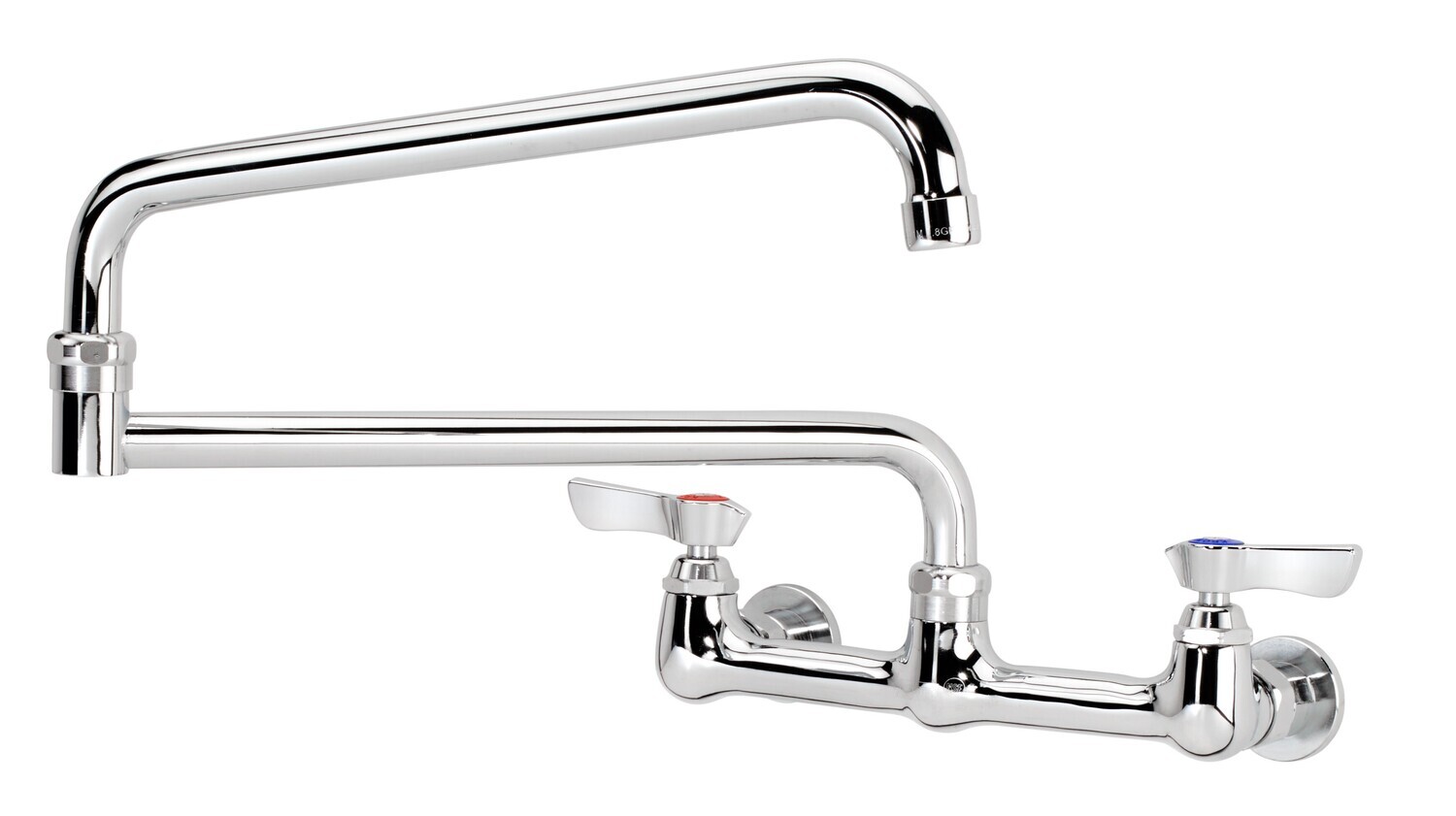 Krowne 12-824L Silver Series Faucet, Splash-Mounted, 8&quot; Centers, 24&quot; Jointed Spout