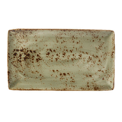 Steelite11310556  Platter, 12-1/2&quot; x 7-1/2&quot;, rectangular, narrow rim Green-Half Dozen