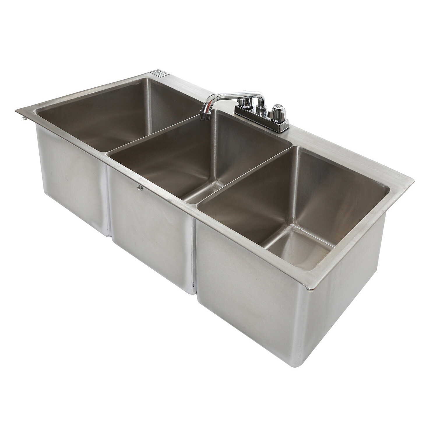 Klinger&#39;s Trading DIS-3042 Drop-In Sink, Three Compartment