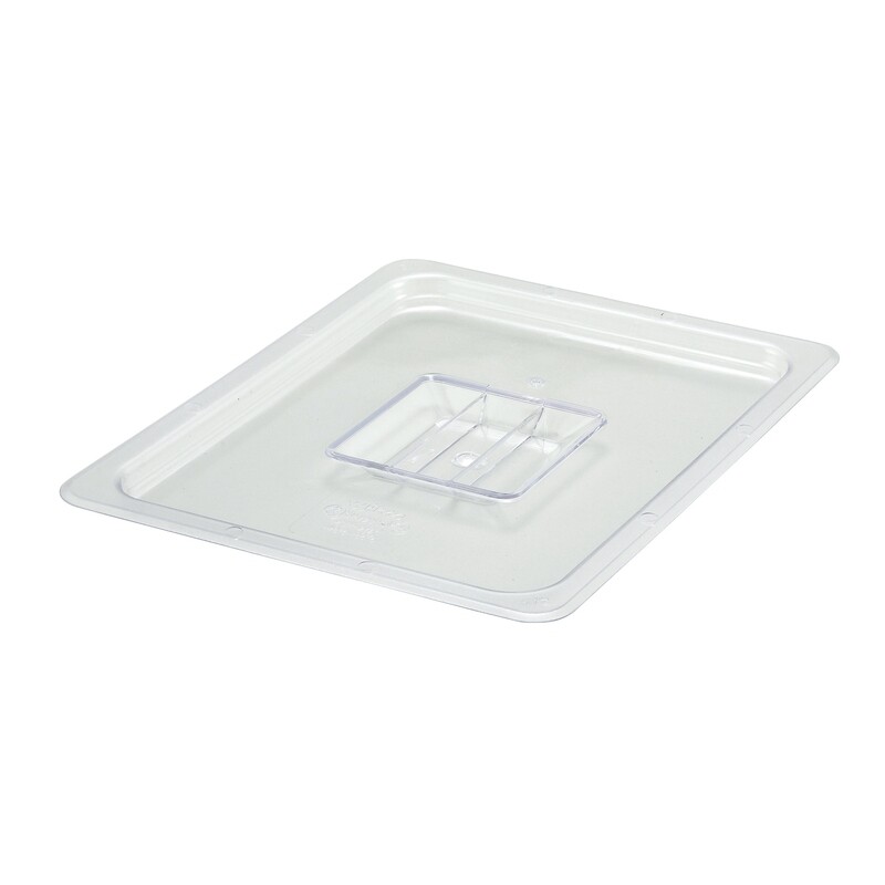 Winco SP7200S Poly-Ware™ Food Pan Cover with Handle, Solid, Polycarbonate, 1/2 Size