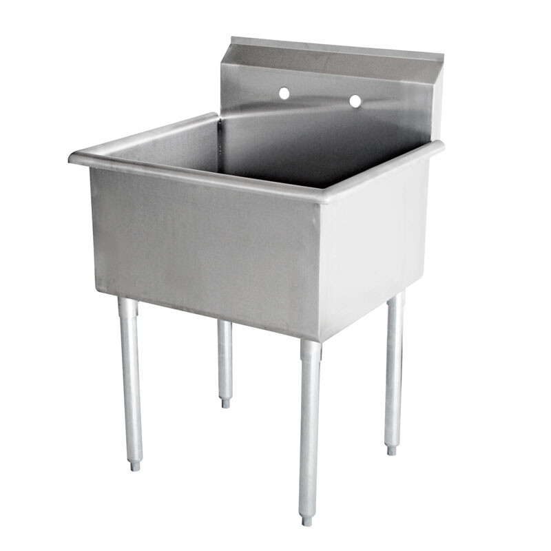 Omcan 22121 Pot Sink, (1) 18&quot; Front to Back x 18&quot; wide x 13&quot; Deep Bowl 8&quot;